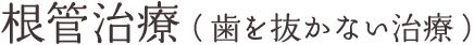 歯を抜かずに残す治療(根管治療)